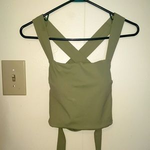 Halara lace up crop top